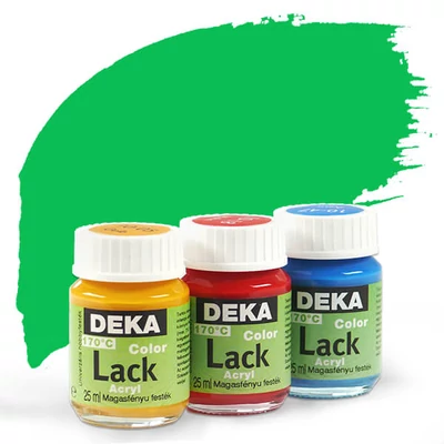 Vopsea acrilică lucioasă Deka Color Lack 25 ml - 64 verde