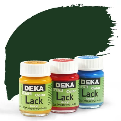 Vopsea acrilică lucioasă Deka Color Lack 25 ml - 66 verde pin