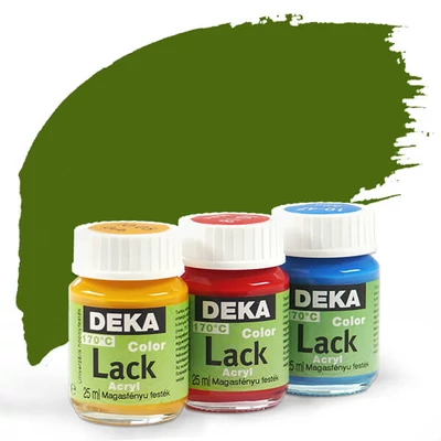 Vopsea acrilică lucioasă Deka Color Lack 25 ml - 71 verde olive