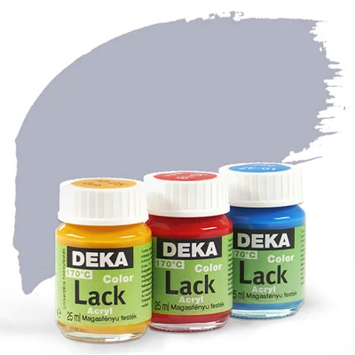 Vopsea acrilică lucioasă Deka Color Lack 25 ml - 87 gri perlă