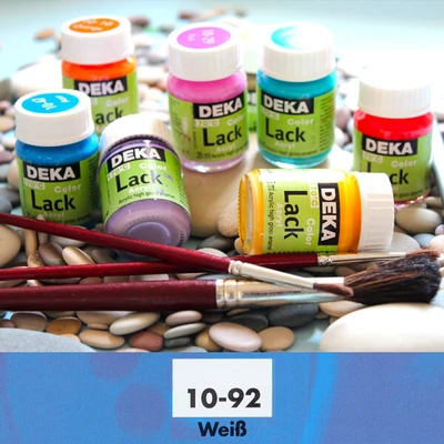 Vopsea acrilică lucioasă Deka Color Lack 25 ml - 92 alb