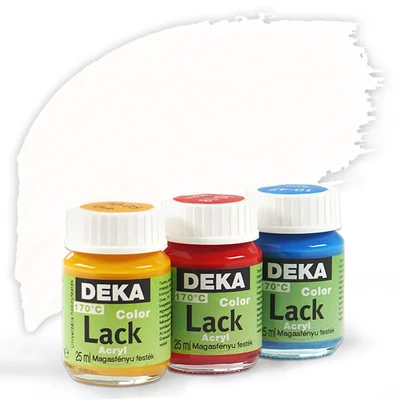 Vopsea acrilică lucioasă Deka Color Lack 25 ml - 92 alb
