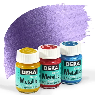 Vopsea acrilică metalizată  Deka Color Metallic 25 ml - 39 violet