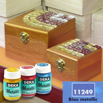 Vopsea acrilică metalizată  Deka Color Metallic 25 ml - 49 albastru