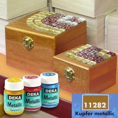 Vopsea acrilică metalizată  Deka Color Metallic 25 ml - 82 cupru