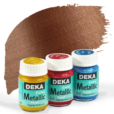 Vopsea acrilică metalizată  Deka Color Metallic 25 ml - 82 cupru