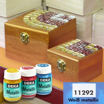 Vopsea acrilică metalizată  Deka Color Metallic 25 ml - 92 alb