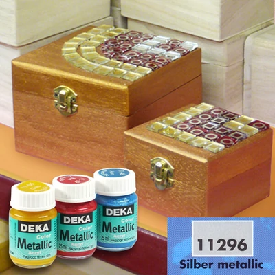 Vopsea acrilică metalizată  Deka Color Metallic 25 ml - argint 96