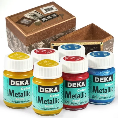 Vopsea acrilică metalizată  Deka Color Metallic 25 ml - in diverse culori