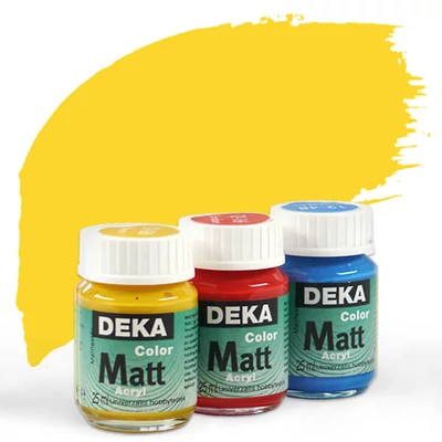 Vopsea acrilică Deka Color Matt 25 ml - 06 galben soare