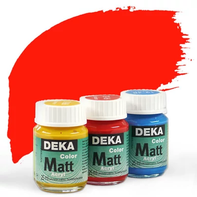 Vopsea acrilică Deka Color Matt 25 ml - 18 roșu mac