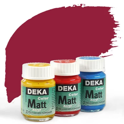 Vopsea acrilică Deka Color Matt 25 ml - 24 roșu intens visiniu