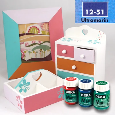 Vopsea acrilică Deka Color Matt 25 ml - 51 albastru ultramarin