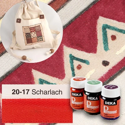 Deka Permanent, vopsea textil pentru materiale de culoare deschisă - 17 roșu stacojiu