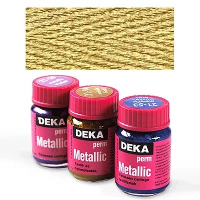 Deka Perm Metallic vopsea textil metalizată 25 ml - 05 galben
