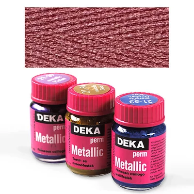 Deka Perm Metallic vopsea textil metalizată 25 ml - 15 rosu