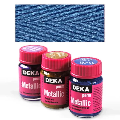 Deka Perm Metallic vopsea textil metalizată25 ml - 49 albastru