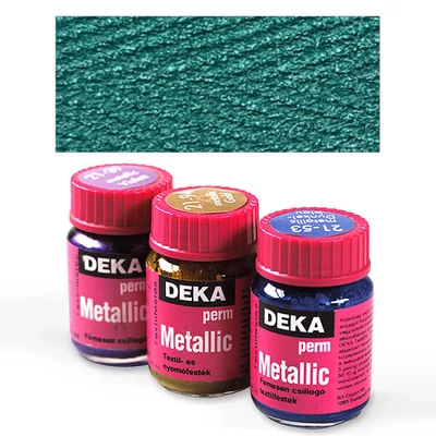 Deka Perm Metallic vopsea textil metalizată25 ml - 64 verde