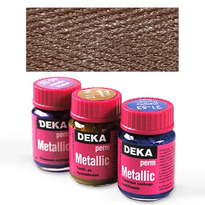 Deka Perm Metallic vopsea textil metalizată 25 ml - 84 maro
