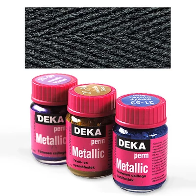 Deka Perm Metallic vopsea textil metalizată25 ml - 90 negru