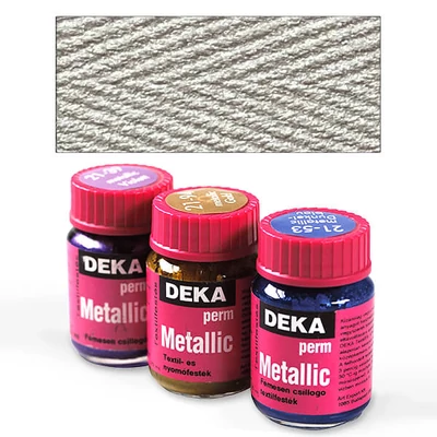 Deka Perm Metallic vopsea textil metalizată 25 ml - 92 alb