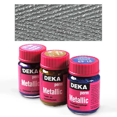 Deka Perm Metallic vopsea textil metalizată 25 ml - argintiu 96