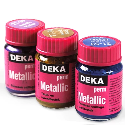 Deka Perm Metallic vopsea textil metalizată25 ml - in diverse culori