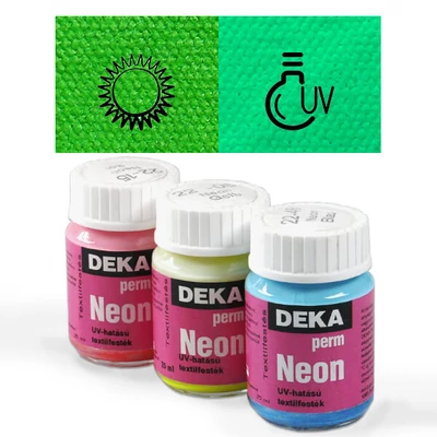 Vopsea textil  Deka Perm Neon 25 ml - 64 verde
