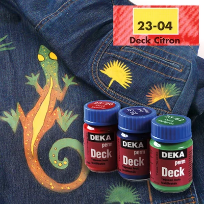 Deka Perm Deck Vopsea textil acoperitoare pentru material închis la culoare - 04 lemon