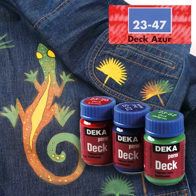 Deka Perm Deck Vopsea textil acoperitoare pentru material închis la culoare - 47 albastru azur