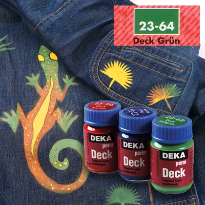 Deka Perm Deck Vopsea textil acoperitoare pentru material închis la culoare - 64 verde
