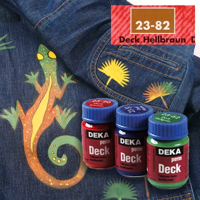 Deka Perm Deck Vopsea textil acoperitoare pentru material închis la culoare - 82 maro deschis