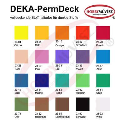 Deka Perm Deck Vopsea textil acoperitoare pentru material închis la culoare - in diverse culori