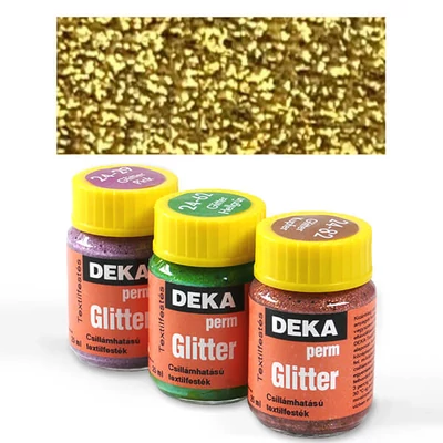  Deka Perm Glitter vopsea textil cu sclipici 25 ml - 07 galben auriu