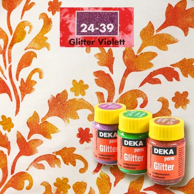  Deka Perm Glitter vopsea textil cu sclipici  25 ml - 39 violet