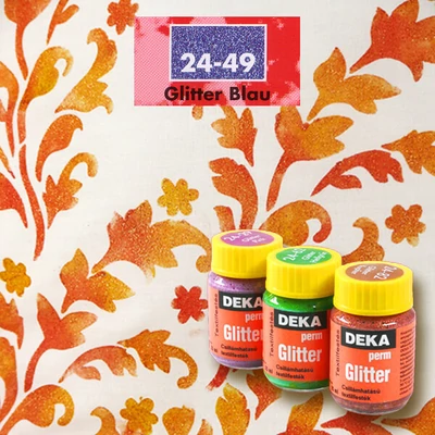  Deka Perm Glitter vopsea textil cu sclipici 25 ml - - 49 albastru