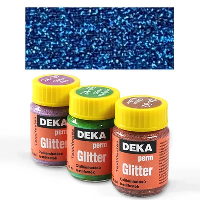  Deka Perm Glitter vopsea textil cu sclipici 25 ml - - 49 albastru