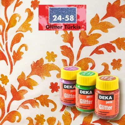  Deka Perm Glitter vopsea textil cu sclipici 25 ml -- 58 turcoaz