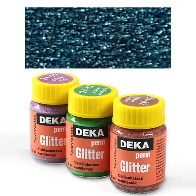  Deka Perm Glitter vopsea textil cu sclipici 25 ml -- 58 turcoaz