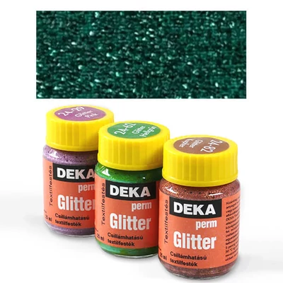  Deka Perm Glitter vopsea textil cu sclipici  25 ml - 64 verde