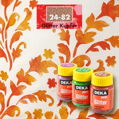  Deka Perm Glitter vopsea textil cu sclipici  25 ml - 82 cupru