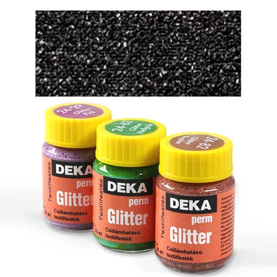  Deka Perm Glitter vopsea textil cu sclipici 25 ml -- 90 negru