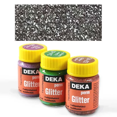  Deka Perm Glitter vopsea textil cu sclipici 25 ml -- argintiu 96
