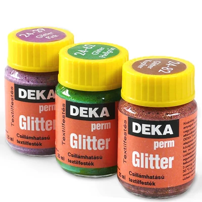  Deka Perm Glitter vopsea textil cu sclipici 25 ml -- in diverse culori