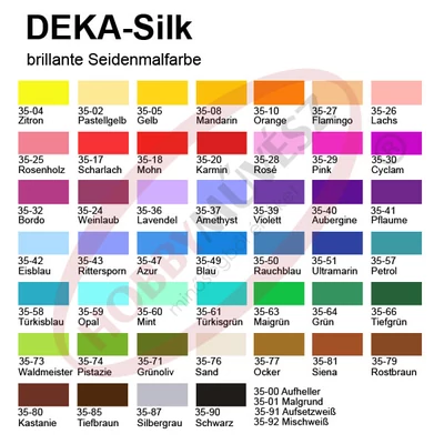 Vopsea pentru mătase Deka Silk 50 ml - în diverse culori