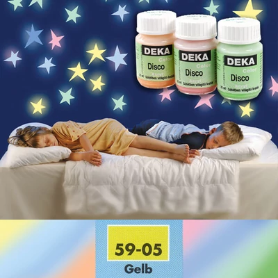 Deka Color Disco vopsea strălucitoare în întuneric - 05 galben
