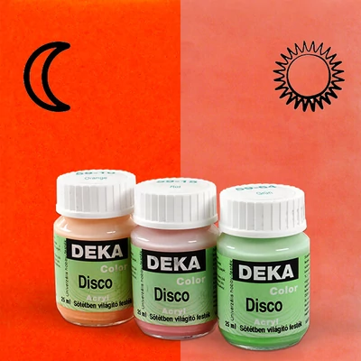 Deka Color Disco vopsea strălucitoare în întuneric - 15 pink
