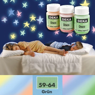 Vopsea Deka Color Disco strălucește în întuneric - 64 verde