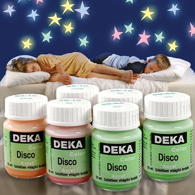 Vopsea Deka Color Disco care strălucește în întuneric - în diverse culori