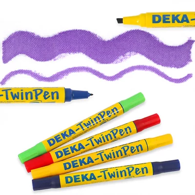 Marker textil cu capete duble Deka TwinPen - 39 viola